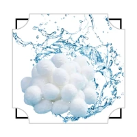Minna bakþvottur pólýester bakteríur House Filter Media Fiber Balls Fyrir Koi Pond