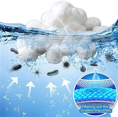 Balls Filter Media Pool Filter Ball Backwash 700g 100% Polyester Filter Balls Trefjar