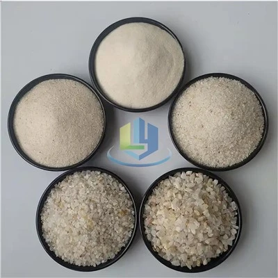 Möl Quartz Silica Sand Filter Media Efni fyrir vatnsmeðferð